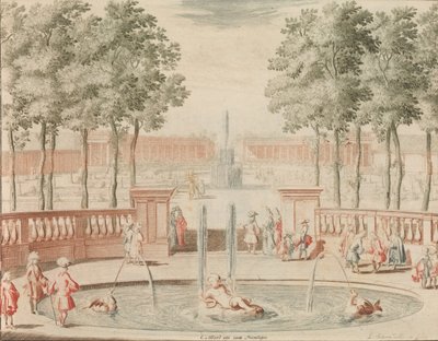 Der Brunnen des Herkules, mit dem großen Sprung, vor dem Amphitheater von Lorenz Scherm