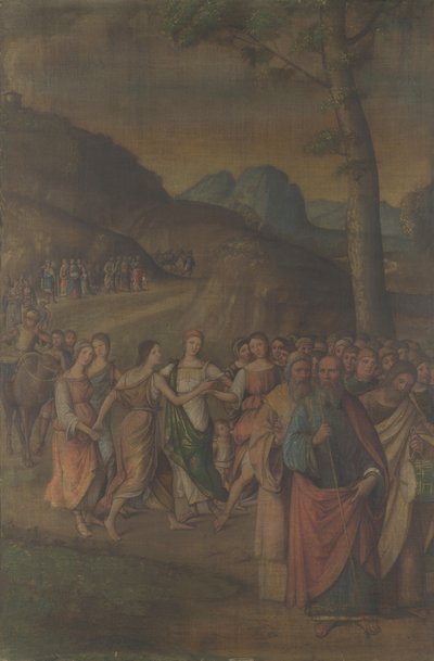Der Tanz der Miriam aus der Geschichte von Moses, nach 1508 von Lorenzo Costa