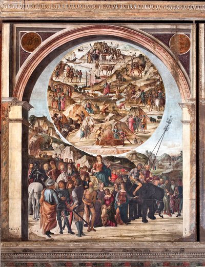 Triumph des Ruhms, Episoden des Alten Testaments, Szenen von Märtyrern (Gemälde) von Lorenzo Costa