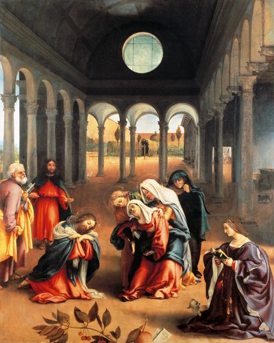 Christus nimmt Abschied von seiner Mutter von Lorenzo Lotto