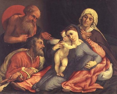 Heilige Familie von Lorenzo Lotto