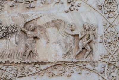 Vertreibung aus Eden (Detail) von Lorenzo Maitani