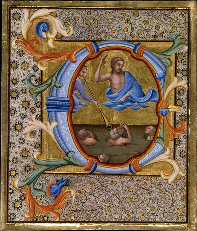 Jüngstes Gericht in einer Initiale C, ca. 1406-7 von Lorenzo Monaco