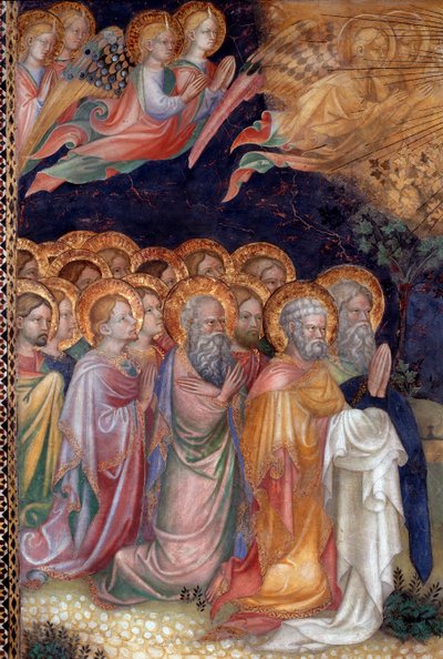 Die Taufe Jesu durch Johannes den Täufer Detail Fresko von Lorenzo von Lorenzo Salimbeni