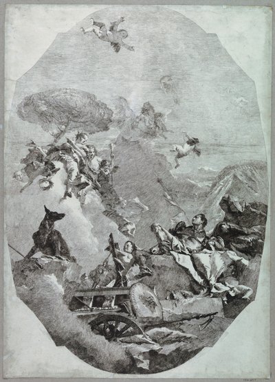 Der Triumph des Mars von Lorenzo Tiepolo