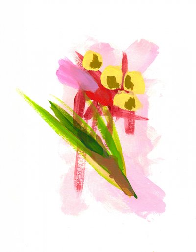 Farbenfrohe abstrakte Blumen von Lori Ann Folz