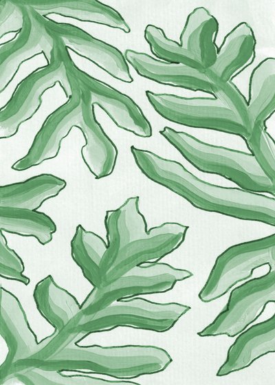Fließende Grüne Blätter von Lori Ann Folz