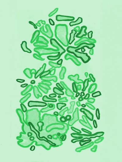 Grüne Organische Formen von Lori Ann Folz