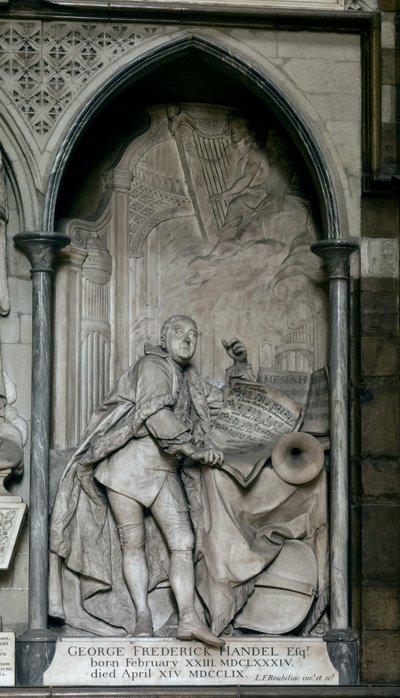 Grab von Georg Friedrich Händel von Louis-Francois (1702-62) Roubillac