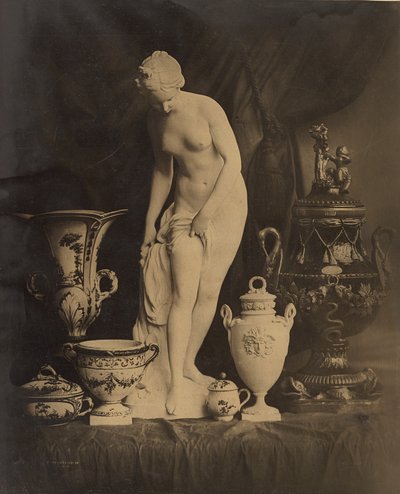 [Stillleben mit Statuette und Vasen] von Louis-Rémy Robert