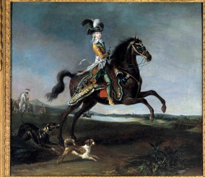 Reiterporträt von Marie Antoinette, Königin von Frankreich von Louis Auguste Brun
