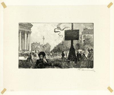 Ecke der Rue Royale, Platte sechzehn aus Le Long de la Seine et des Boulevards von Louis Auguste Lepère
