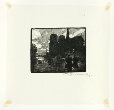 Notre-Dame, Abend, Platte acht aus Le Long de la Seine et des Boulevards von Louis Auguste Lepère