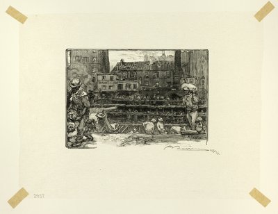 Gipsentlader, Platte drei aus Le Long de la Seine et des Boulevards von Louis Auguste Lepère
