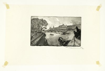 Der Louvre, gesehen vom Pont-Neuf, Platte dreizehn aus Le Long de la Seine et des Boulevards von Louis Auguste Lepère