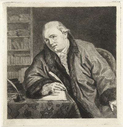 Porträt des Komponisten und Radierers Johan Antoni Kauclitz Colizzi 1742-1808, 1780er Jahre von Louis Bernard Coclers