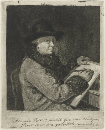 Porträt des Künstlers Johannes Janson, zeichnend von Louis Bernard Coclers