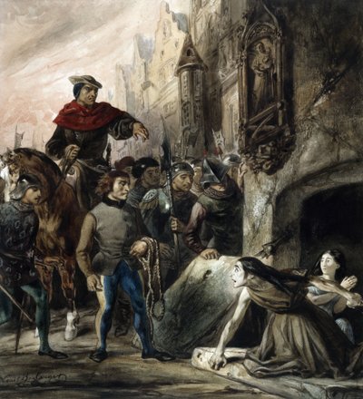 La Esmeralda verteidigt von der Sachette von Louis Boulanger