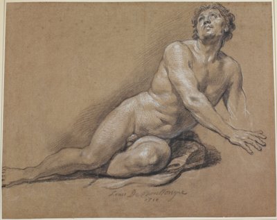 Liegender männlicher Akt von Louis Boullongne the younger