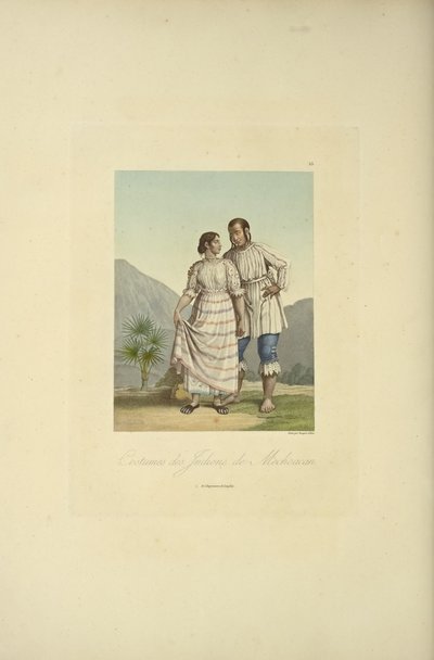 Kostüme der Indianer von Mechoacan, Illustration aus 