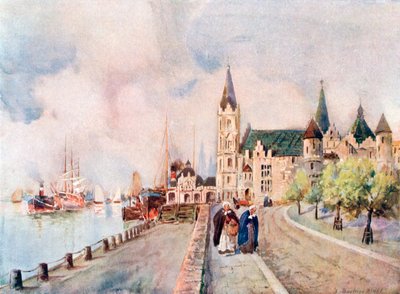 Die alte Burg Steen, Antwerpen von Louis Burleigh-Bruhl
