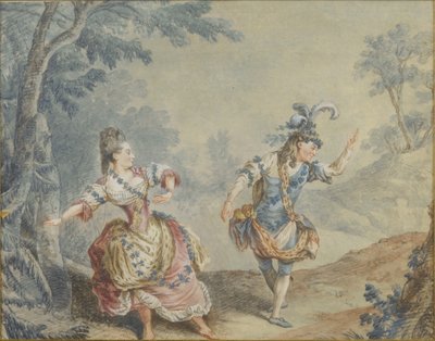 Marie Allard und Jean Dauberval im Opéra-Ballet Silvie von Louis Carrogis dit Carmontelle