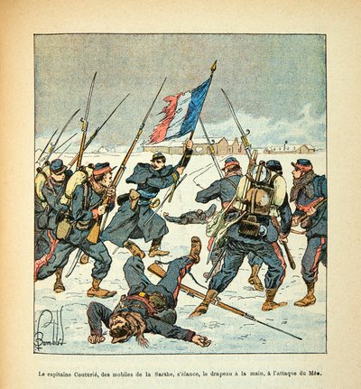 Die Armee der Loire von Eugene Sergent, illustriert von Louis Bombled (Deutsch-Französischer Krieg; Feldzug von 1870-1871): Am 8. Dezember von Louis Charles Bombled