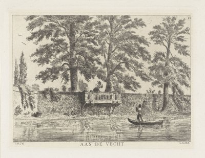 Gespräch über die Gartenmauer (An der Vecht) von Louis Charles Hora Siccama