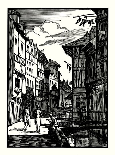 Illustration für Madame Bovary von Gustave Flaubert (Holzschnitt) von Louis Claudel