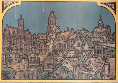 Bahnhofsgebäude (Sint-Pietersstation). Innenraum. 1912. Die Eingangshalle. von Louis Cloquet