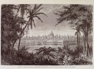 Ansicht von Angkor Thom um 1870 - in „Reise nach Kambodscha“ von Louis Delaporte, Paris von Louis Delaporte