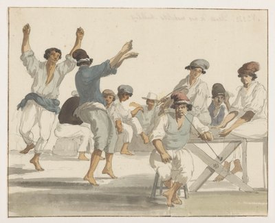 Tanzende maltesische Matrosen von Louis Ducros
