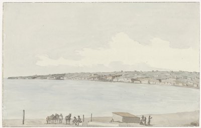 Ansicht der Halbinsel Pausilype mit dem alten Palast der Königin Jeanne und der Landschaft von Sannazar vom Balkon des Gasthauses von Louis Ducros