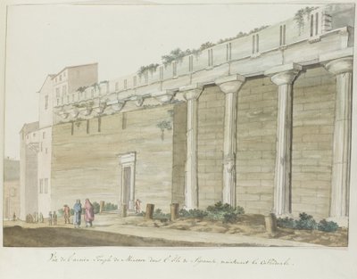 Ansicht des alten Minerva-Tempels auf der Insel Syrakus von Louis Ducros