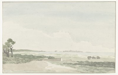 Fernansicht der Stadt Gallipoli (Voyage en Italie, en Sicile et à Malte - 1778) von Louis Ducros