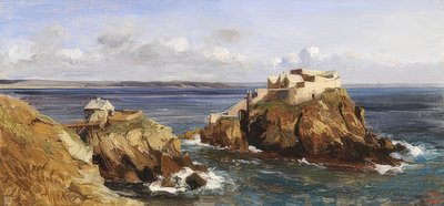 Blick auf die Festung von Bertheaume von Eugene Isabey