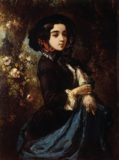Porträt einer Dame, ca. 1860-65 von Louis Eugene Gabriel Isabey