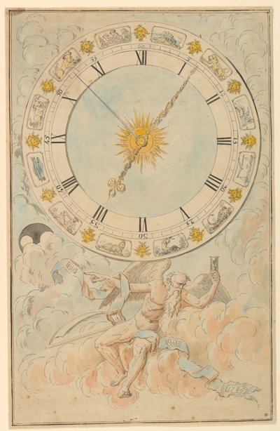 Zifferblatt mit den Tierkreiszeichen von Louis Felix de la Rue