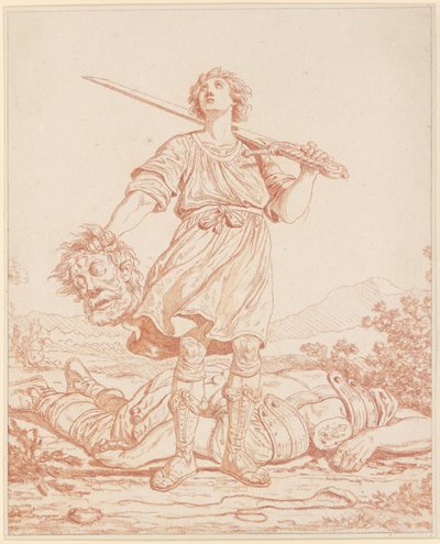 David als Sieger über den Riesen Goliath von Louis Felix de la Rue
