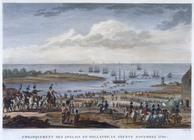 Die Einschiffung der Engländer in Holland, 30. November 1799 von Louis Francois Couche