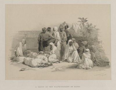 Ägypten und Nubien, Band III: Auf dem Sklavenmarkt in Kairo von Louis Haghe