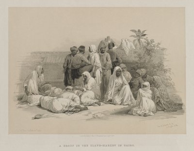 Ägypten und Nubien, Band III: Auf dem Sklavenmarkt in Kairo, 1849 von Louis Haghe