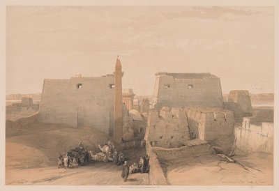 Ägypten und Nubien: Band II - Nr. 38, Große Eingänge zum Tempel von Luxor, 1838 von Louis Haghe