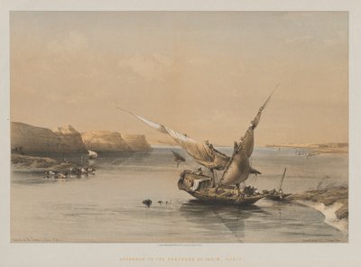 Ägypten und Nubien, Band II: Annäherung an die Festung von Ibrim, Nubien, 1847 von Louis Haghe