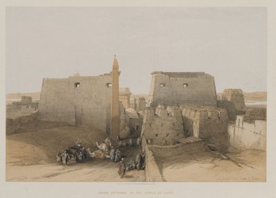 Ägypten und Nubien, Band II: Haupteingang zum Tempel von Luxor von Louis Haghe