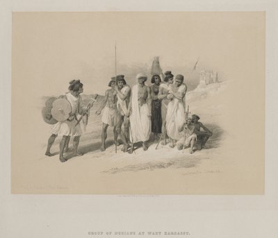 Ägypten und Nubien, Band II: Gruppe von Nubiern - Wady Kardasey von Louis Haghe