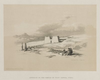 Ägypten und Nubien, Band I: Zugang zum Tempel von Wadi Sebua, Nubien von Louis Haghe