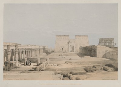 Ägypten und Nubien, Band I: Großer Zugang zum Tempel von Philae, Nubien von Louis Haghe
