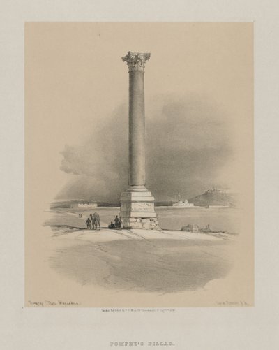 Ägypten und Nubien, Band I: Pompeys Säule, Alexandria, 1846 von Louis Haghe