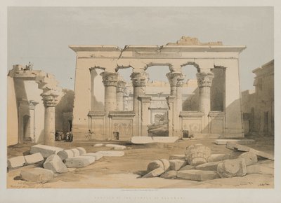 Ägypten und Nubien, Band I: Portikus des Tempels von Kalabsche, 1847 von Louis Haghe